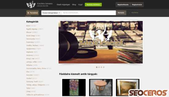 galeriasavaria.hu desktop náhľad obrázku