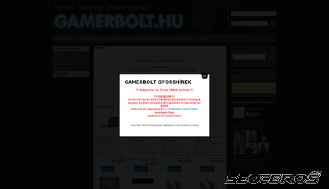 gamerbolt.hu desktop previzualizare