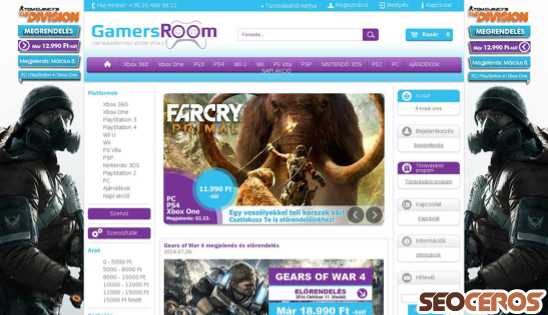 gamersroom.hu desktop preview