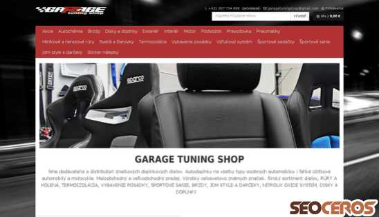 garagetuningshop.sk desktop preview