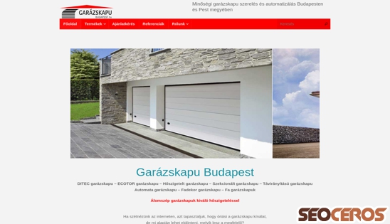 garazskapu-budapest.hu desktop vista previa