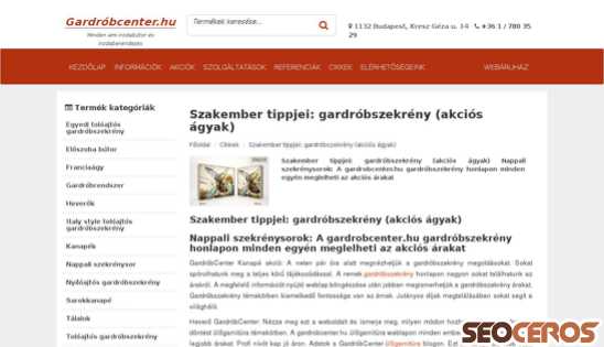 gardrobcenter.hu/cikk/31/szakember-tippjei--gardrobszekreny--akcios-agyak- desktop vista previa