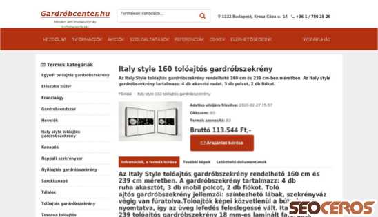 gardrobcenter.hu/termek/83/italy-style-160-toloajtos-gardrobszekreny desktop obraz podglądowy