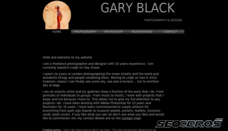 garyblack.co.uk desktop previzualizare