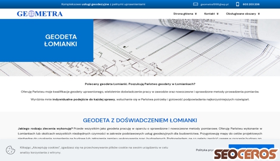 geodeta-zychlinski.pl/geodeta-lomianki desktop vista previa