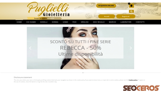 gioielleriapuglielli.it desktop előnézeti kép