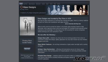 glassdesigns.co.uk desktop förhandsvisning