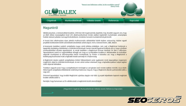 globalex.hu desktop előnézeti kép