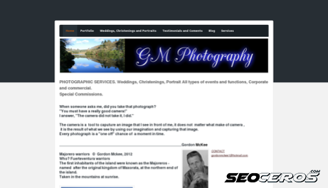 gmphotography.co.uk desktop förhandsvisning