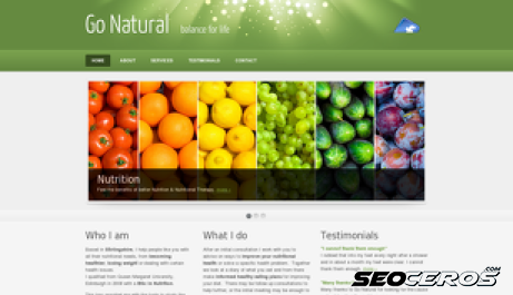 go-natural.co.uk desktop náhled obrázku