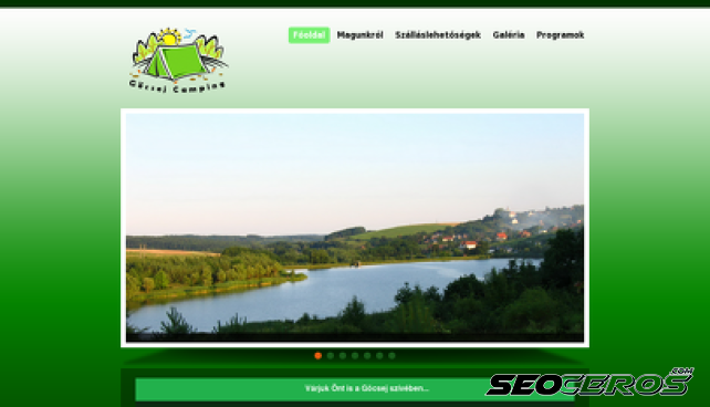 gocsej-camping.hu desktop náhľad obrázku