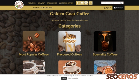 goldengoatcoffee.co.uk desktop förhandsvisning