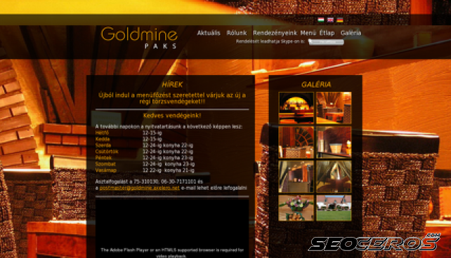 goldminepaks.hu desktop náhľad obrázku