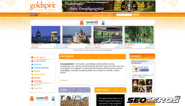 goldspirit.hu desktop náhľad obrázku