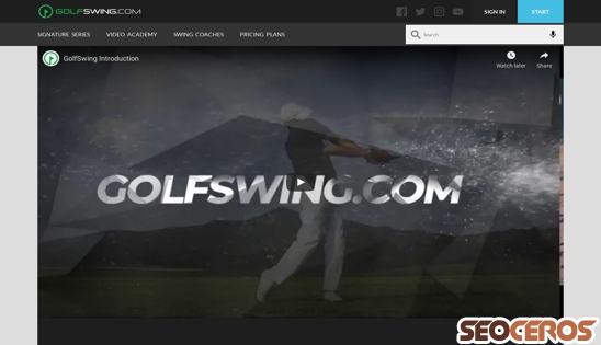 golfswing.com desktop Vorschau