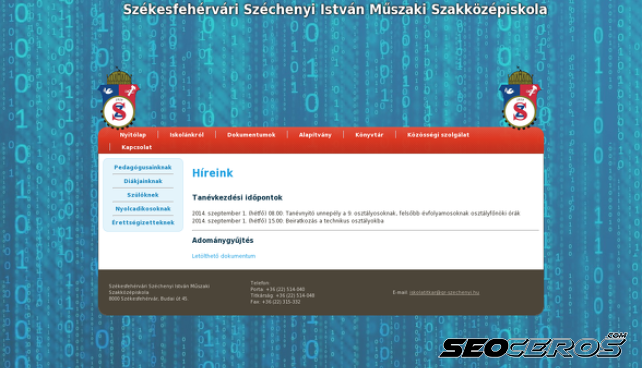 gr-szechenyi.hu desktop förhandsvisning