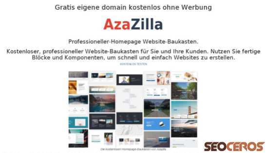 gratiswebsiteerstelleneigenedomain.azazilla.com desktop vista previa