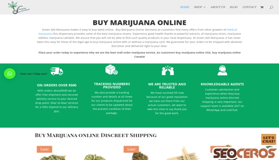 green420marijuana.com desktop prikaz slike