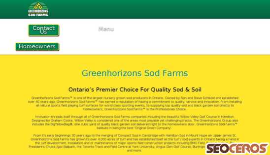 greenhorizonssod.com desktop náhled obrázku