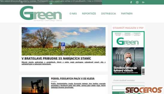 greenmagazine.sk desktop förhandsvisning
