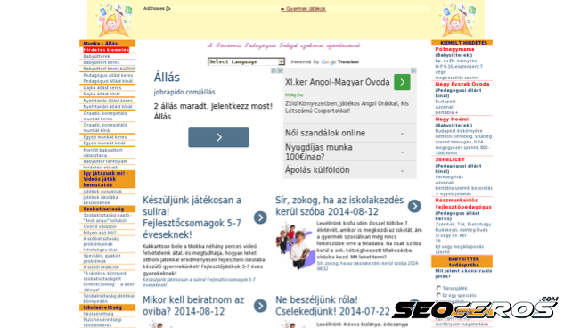 gyermeksziget.hu desktop előnézeti kép