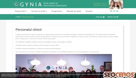 gynia.ro/pagini/personalul-clinicii desktop előnézeti kép
