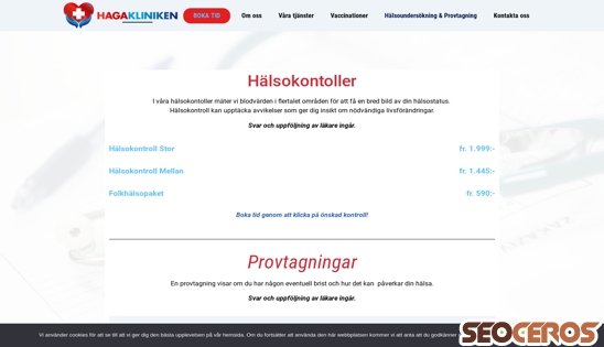 hagakliniken.nu/halsoundersokning-provtagning desktop förhandsvisning