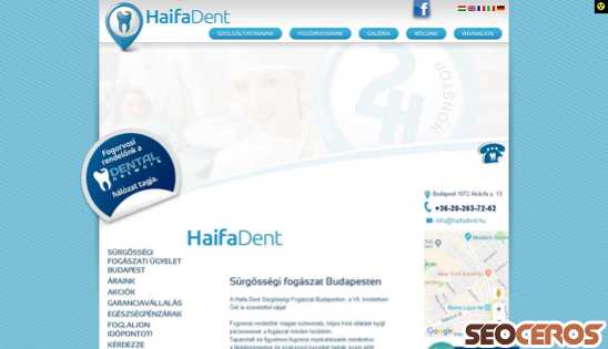 haifadent.hu desktop előnézeti kép