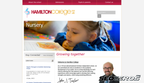 hamiltoncollege.co.uk desktop prikaz slike
