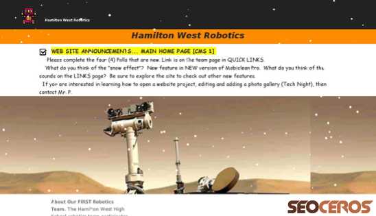 hamiltonwestrobotics.com desktop náhled obrázku