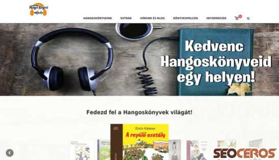 hangoskonyves.hu desktop náhľad obrázku