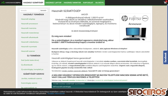 hardwaredepo.hu desktop preview