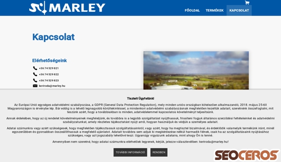 harmonikaajto-marley.hu/kapcsolat desktop előnézeti kép