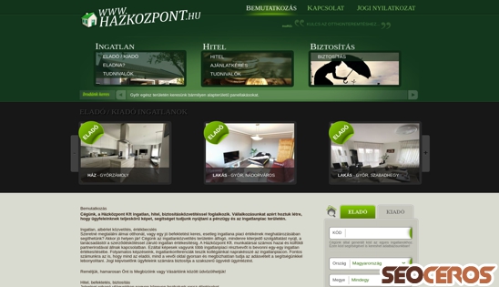 hazkozpont.hu desktop előnézeti kép