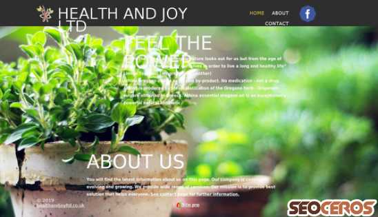 healthandjoyltd.co.uk desktop náhled obrázku