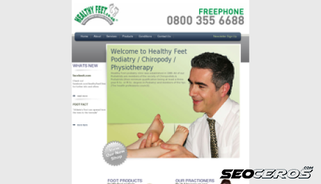 healthyfeet.co.uk desktop Vista previa