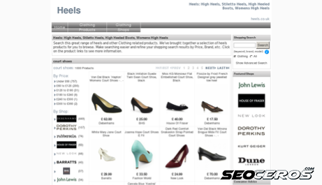 heels.co.uk desktop előnézeti kép