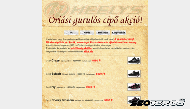 heelys4all.hu desktop előnézeti kép