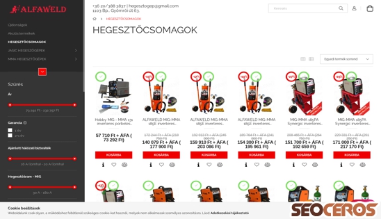 hegesztestechnika.net/hegesztocsomagok desktop náhľad obrázku