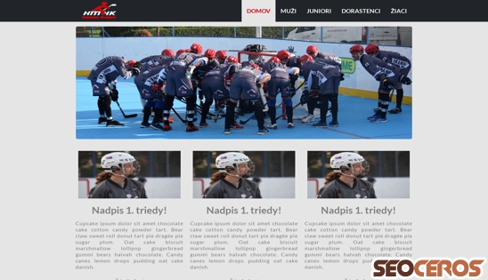 hokejbalvranov.sk desktop vista previa