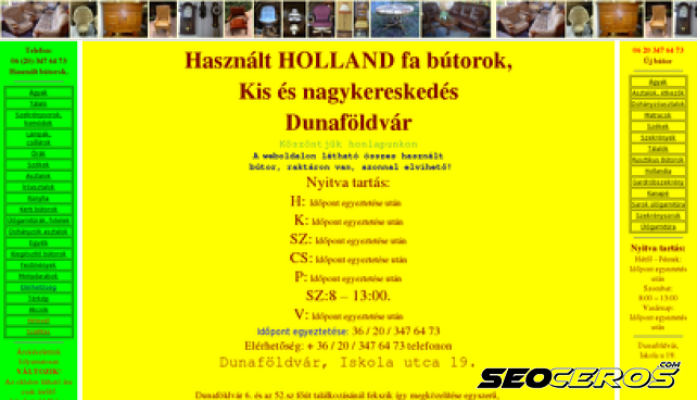 hollandbutorok.hu desktop náhled obrázku