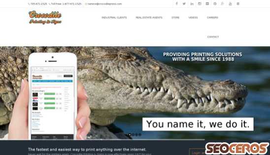 crocodilepress.com desktop preview