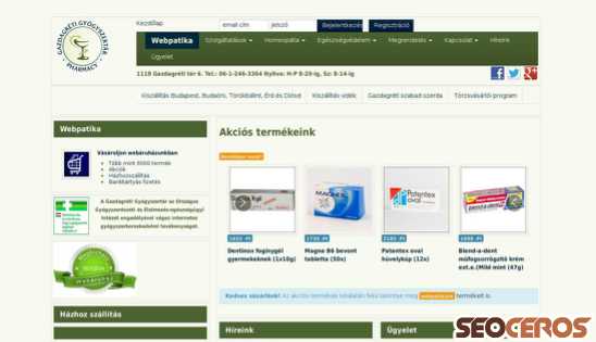 homeopatika.hu desktop Vista previa
