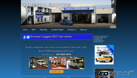 homesdalemotors.co.uk desktop előnézeti kép