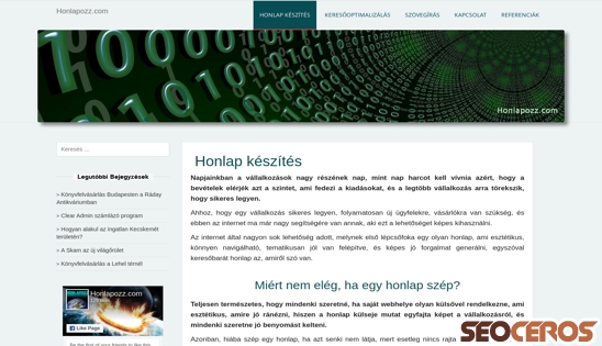 honlapozz.com desktop Vorschau