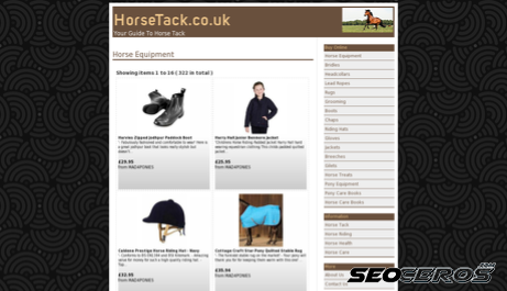 horsetack.co.uk desktop náhled obrázku
