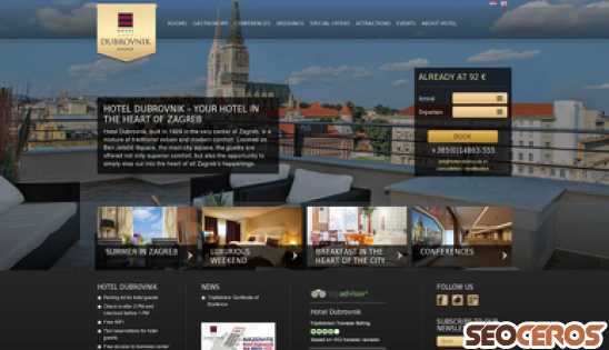 hotel-dubrovnik.hr desktop náhľad obrázku