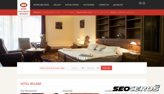 hotel-molnar.hu desktop náhľad obrázku