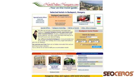hotelonlinehungary.com desktop obraz podglądowy