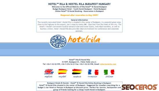hotelrila.com desktop previzualizare